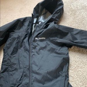 Black Columbia windbreaker jacket
